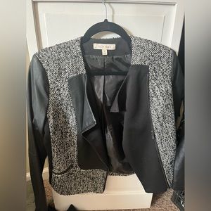 Leather jacket with detail
